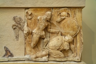 Ancient Greek Friezes in the Delphi Archaeological Museum, UNESCO World Heritage Site in Delphi,