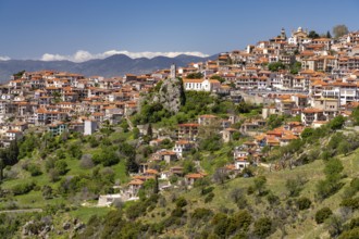 View of the town of Arachova in Central Greece, Greece