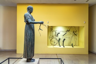The famous statue of the charioteer of Delphi in the Archaeological Museum, UNESCO World Heritage