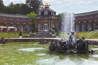 Water features of the Upper Grotto, Sun Temple, Hermitage in Bayreuth, Upper Franconia, Bavaria,