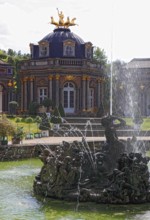 Water features of the Upper Grotto, Sun Temple, Hermitage in Bayreuth, Upper Franconia, Bavaria,