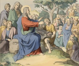 Biblical story, Jesus, feeding the 5, 000 men, a biblical miracle in which, according to the