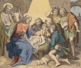 Biblical story, the birth of Jesus, the shepherds at the manger. Historical research suggests that