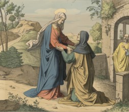 Biblical story, Visitation of Mary, in the Catholic Church relates to the visit of the pregnant
