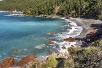 Karbouna beach near the village of Pili or Pelio, island of Euboea or Evia, Greece