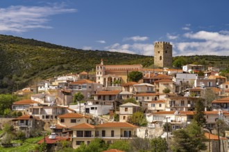 The village of Trachili on the island of Euboea or Evia, Greece