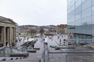 Year 2015 Cityscape Stuttgart Schlossplatz KönigstraÃŸe, Baden-WÃ¼rttemberg, Germany