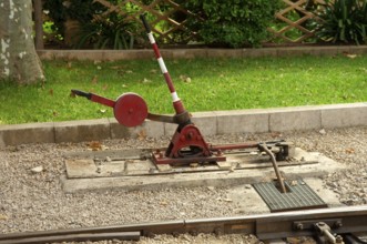Switch lever for tram switch, SÃ³ller, Majorca, Spain