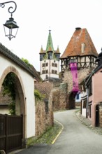 Medieval town and half-timbered houses, ChÃ¢tenois, Bas-Rhin, Alsace, France