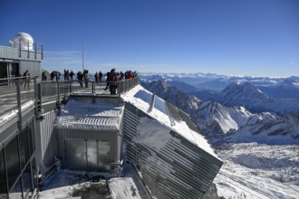 Mountain station of the cable car to the Zugspitze (2962 m), German side, Grainau municipality,