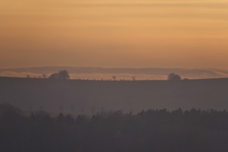 Landscape on an evening in autumn, November, Germany