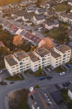 Apartment buildings in a suburb with parked cars and modern architecture, Althengstett, Calw