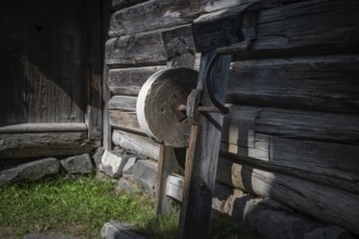 Old whetstone, BjÃ¸rnstad, farm from VÃ¥gÃ¥, Maihaugen open-air museum with houses and objects from