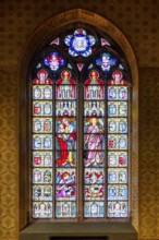 Holy Blood chapel, Figurative stained-glass window, Bruges, Belgium