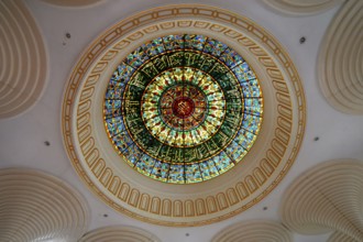 Jame' Asr Hassanil Bolkiah Mosque, Colorful iron-wrought cupola, Bandar Seri Begawan, Brunei