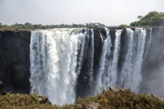 Water plunges into the depths, Victoria Falls, Zimbabwe