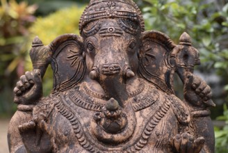 Ganesha clay sculpture, Peermade, Kerala, India