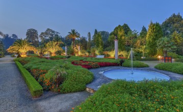 Palmengarten spa park illuminates Bad Pyrmont Germany