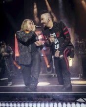 Singers Matt Walst and Adam Gontier from Three Days Grace live on tour 25 at Berlin's Tempodrom on