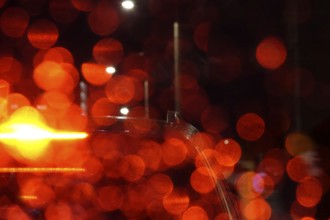 Car traffic at night in a big city, November, Germany