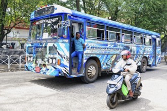 Fully decorated buses, Kandy, Sri Lanka