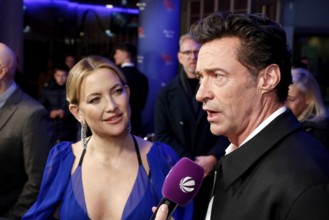 Kate Hudson and Hugh Jackman at the Song Sung Blue Red Carpet Photocall at Zoo Palast Berlin on 19