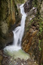 Waterfall in the Durnand Gorge, Les Valettes, Canton of Valais, Switzerland