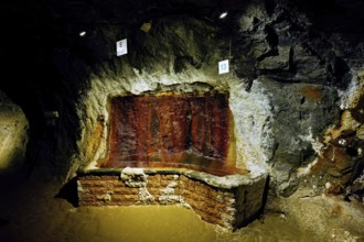 Fountain full of salt, salt mine, Bex, Canton of Vaud, Switzerland