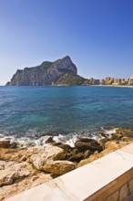 La Fossa-Levante Beach, Penon de Ifach landmark, Calpe Valencia, Costa Blanca, Spain