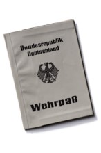 Official military passport, ID card for military service soldiers, military passport of the Federal