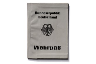 Official military passport, ID card for military service soldiers, military passport of the Federal