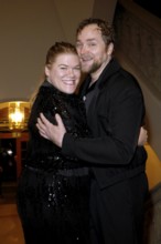 Gisa Flake and Knud Riepen at the eighth GÃ–TZ GEORGE PRIZE ceremony at the Kaiserin-Friedrich-Haus