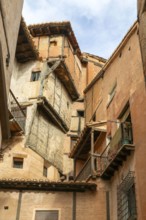 RincÃ³n del Abanico, historic buildings in medieval village of AlbarracÃ­n, Teruel province,