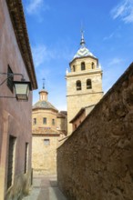 Cathedral church of San Salvador, historic buildings in medieval village of AlbarracÃ­n, Teruel