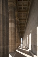 Outer colonnade of the Valhalla Memorial, built as a Greek temple in the style of a Doric