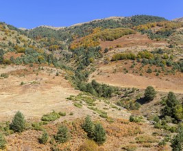 Mountain landscape Guarrinza - La Mina, Aragon Subordan river valley, Parque Natural Valles