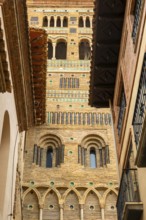 Mudéjar architecture tower of Santa MarÃ­a de Mediavilla cathedral, Teruel, Aragon, Spain