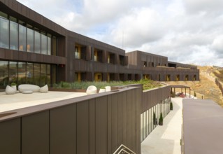 Modern architecture of new Parador de Molina de AragÃ³n, Guadalajara province, Castile-La Mancha,