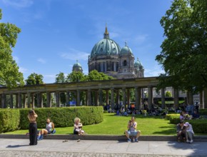 The arcades and the Berlin Cathedral on Museum Island, Berlin, Germany