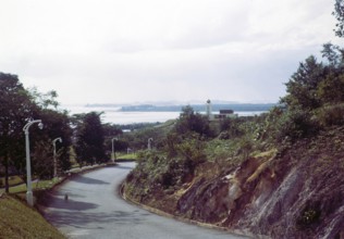 Mosque with white minaret and gold onion dome, Masjid Tentera DiRaja, Royal Army Mosque, Clementi,