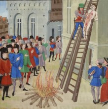 The Execution of Hugh le Despenser, from a manuscript by Jean Froissart, 1470, Sir Hugh le