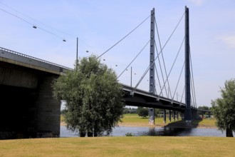 Rhine knee bridge in Düsseldorf, North Rhine-Westphalia, Germany