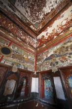 Wall paintings in the Garh Palace or Rajput Palace, Bundi, Rajasthan, India
