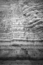 Cliff, cliffs, coastal landscape, rock formation, geological structures, black and white, Yport,