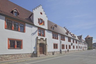 Thuringian State Office for Land Management and Geoinformation and historic powder tower,