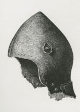 Bassinet with screw cap for the ventail, said to have belonged to Guy Earl of Warwick, around 1460,