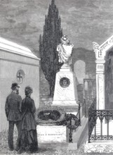 The tomb of the Gambetta family in Nice, 1880, France, Historical, digitally restored reproduction