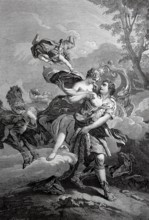 The abduction of Cephalus by Aurora is a well-known motif in art, based on Greek mythology. Aurora,