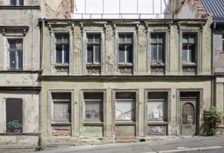 Ruin of a residential building, Old Town, Zeitz, Saxony-Anhalt, Germany