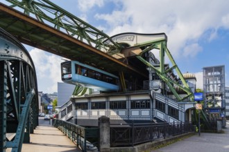 The Werther Bridge stop on the suspension railway in Wuppertal, Germany